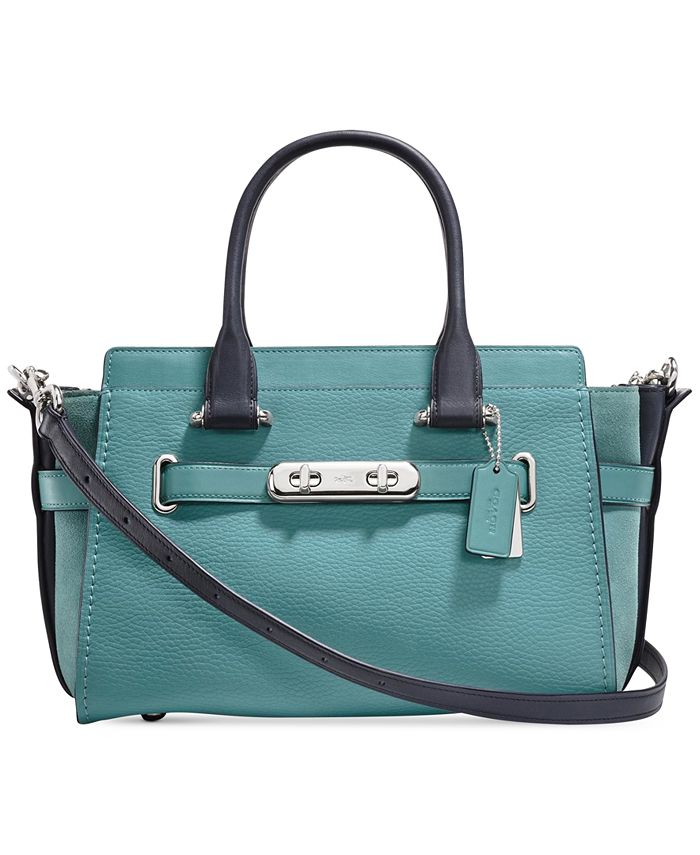 COACH Swagger 27 in Pebble Leather - Macy's