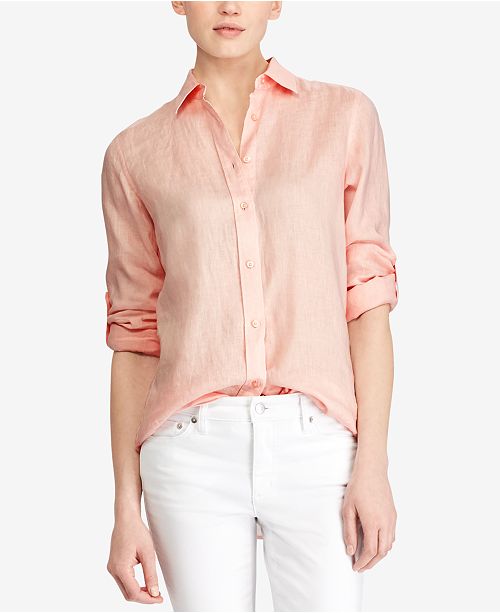 Lauren Ralph Lauren Linen Shirt Reviews Tops Women Macy S