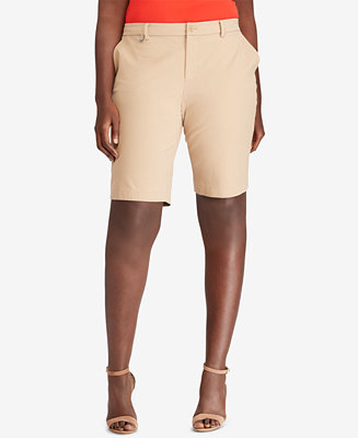 Lauren Ralph Lauren Plus Size Twill Shorts - Macy's