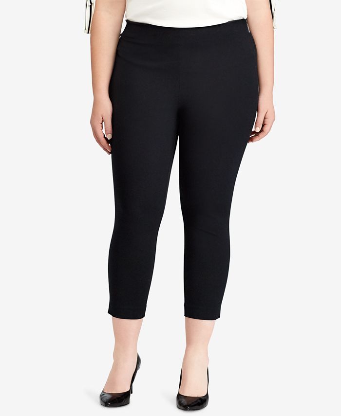 Lauren Ralph Lauren Plus Size Cropped Skinny Pants & Reviews - Pants ...