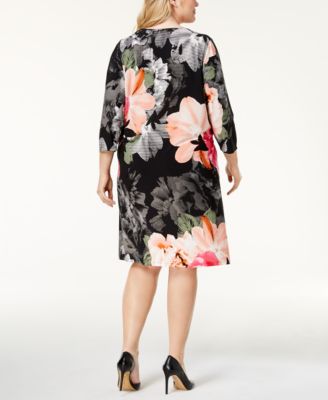 Calvin Klein Plus Size Printed A-Line Dress