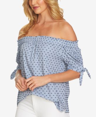CeCe - Printed Off-The-Shoulder Top
