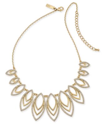 I.N.C. International Concepts - Pav&eacute; Navette Statement Necklace, 18" + 3" extender
