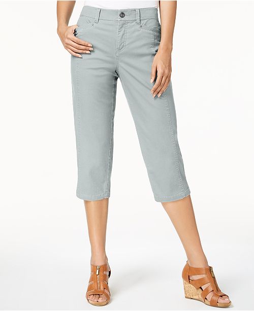Style & Co Split-Hem Capri Pants, Created for Macy's & Reviews - Pants ...