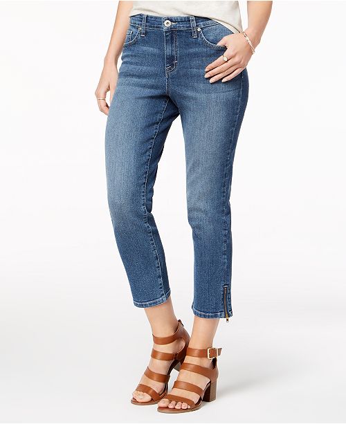Style & Co Ankle-Zip Capri Jeans, Created for Macy's - Jeans - Women ...
