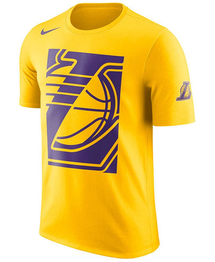 Nike Men's Los Angeles Lakers Cropped Logo T-Shirt - Macy's