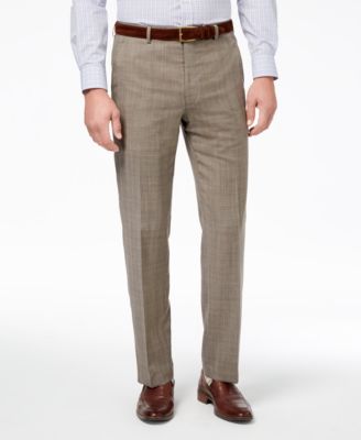 Lauren Ralph Lauren - Men's Slim-Fit Ultraflex Stretch Tan Check Suit Pants