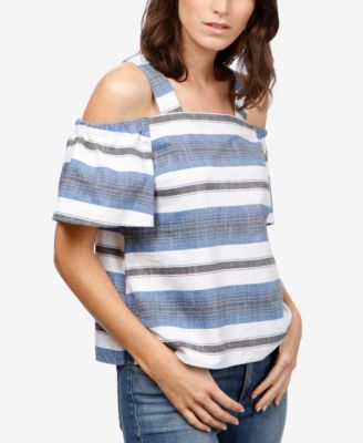 Lucky Brand - Cotton Cold-Shoulder Top