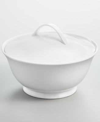 Martha Stewart Collection - Whiteware Covered Vegetable Bowl