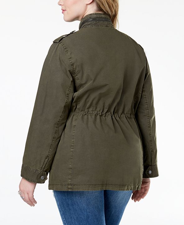 Levi's Trendy Plus Size Cotton Utility Jacket & Reviews - Jackets ...