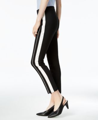 women's pants with tuxedo stripe