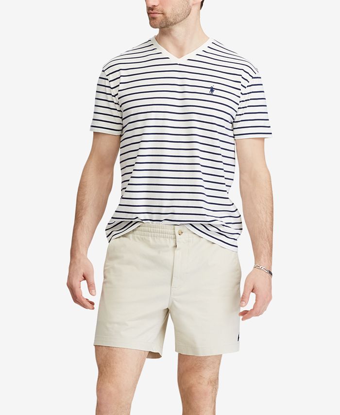 Polo Ralph Lauren Men's Classic Fit Striped V-Neck T-Shirt - Macy's