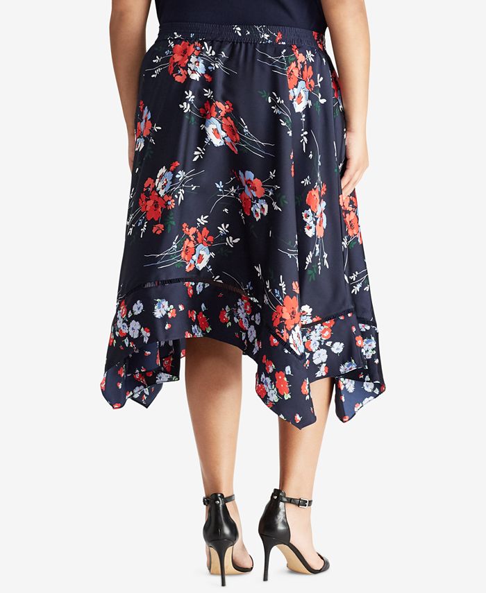 Lauren Ralph Lauren Plus Size Floral-Print Skirt - Macy's