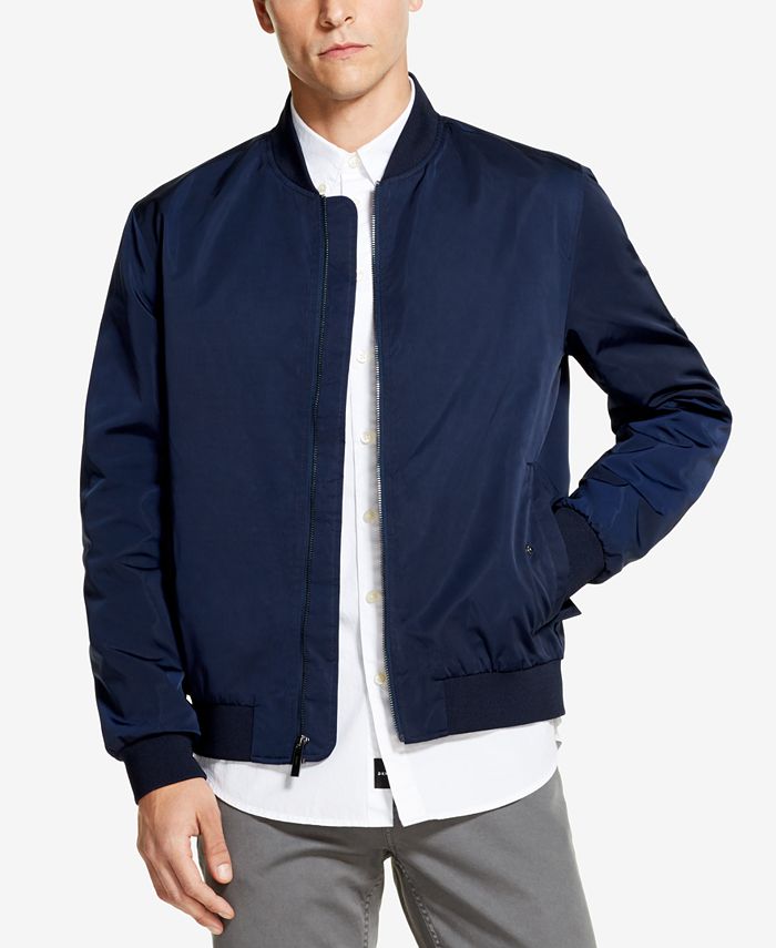 DKNY Men's Full-Zip Bomber Jacket, Created for Macy's & Reviews - Coats ...
