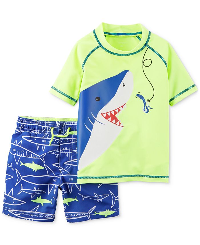 Carter s 2 Pc. Shark Print Swimsuit Baby Boys Macy s