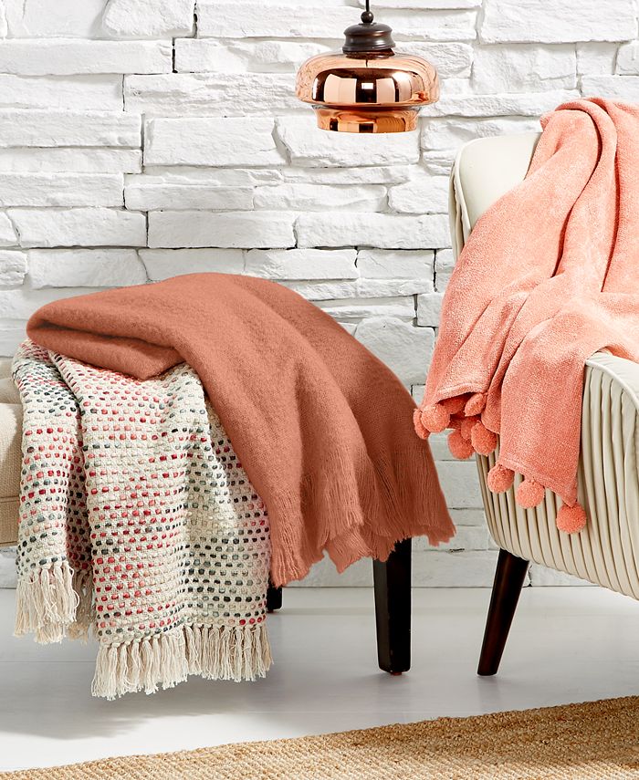 Lacourte LAST ACT! Devon Coral 50" x 60" Chenille Throw, Created for