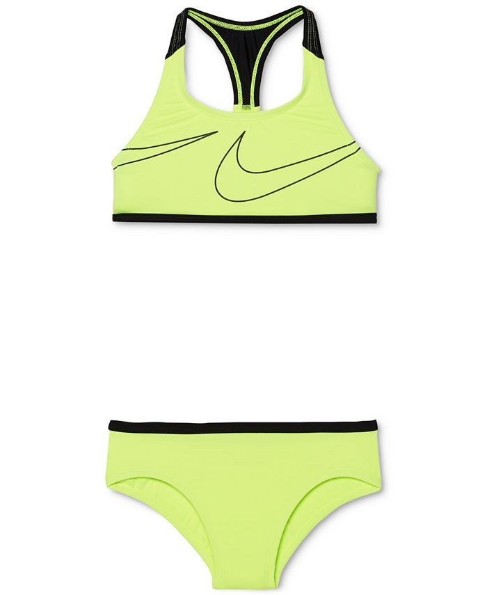 Nike 2-Pc. Racerback Bikini Swimsuit, Big Girls - Macy's