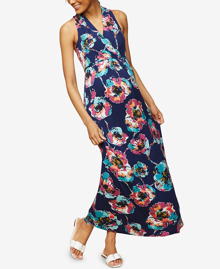 Motherhood Maternity VNeck Maxi Dress Macy's