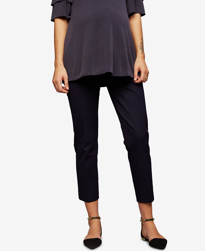 A Pea in the Pod Curie Secret Fit Over the Belly Slim Ankle Maternity Work  Pants - Macy's