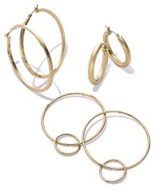 Gold-Tone Hoop Earring Separates