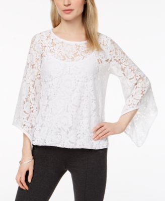 Alfani Lace Bubble Top Created for Macy s Macy s