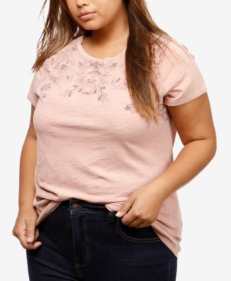 macys lucky brand plus size tops