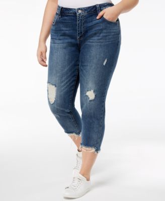 Lucky Brand - Trendy Plus Size Ripped Boyfriend Jeans