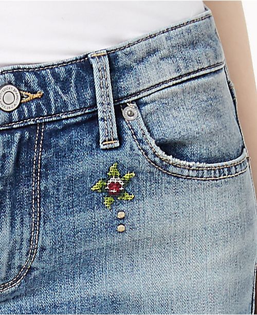 Lucky Brand Ava Embroidered Skinny Cropped Jeans & Reviews Jeans Women Macy's