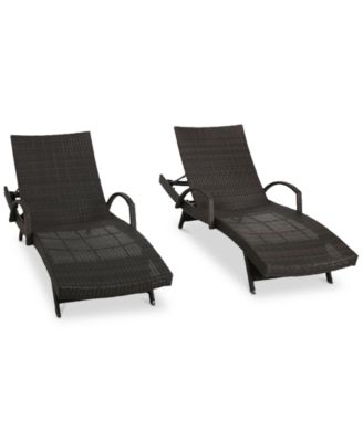 Noble House - Ventura Outdoor Chaise Lounge (Set Of 4), Quick Ship