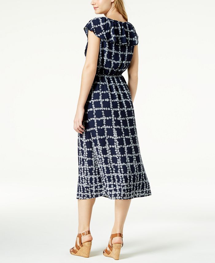Maison Jules Printed Flounce Maxi Dress, Created for Macy's - Macy's