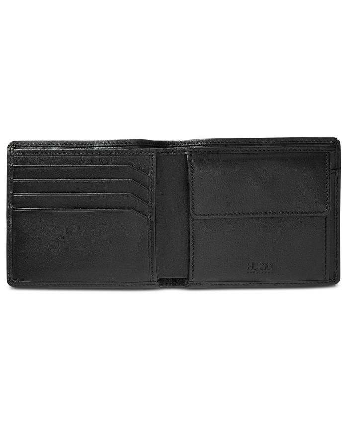 Hugo Boss Men's Record Logo Leather Billfold Wallet - Macy's