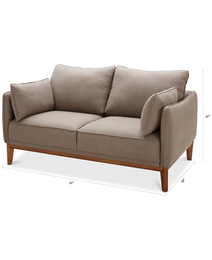 Furniture Jollene 62" Fabric Loveseat, Created for Macy's Macy's