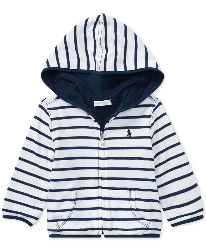 Polo Ralph Lauren French Terry Cotton Hoodie, Baby Boys - Macy's