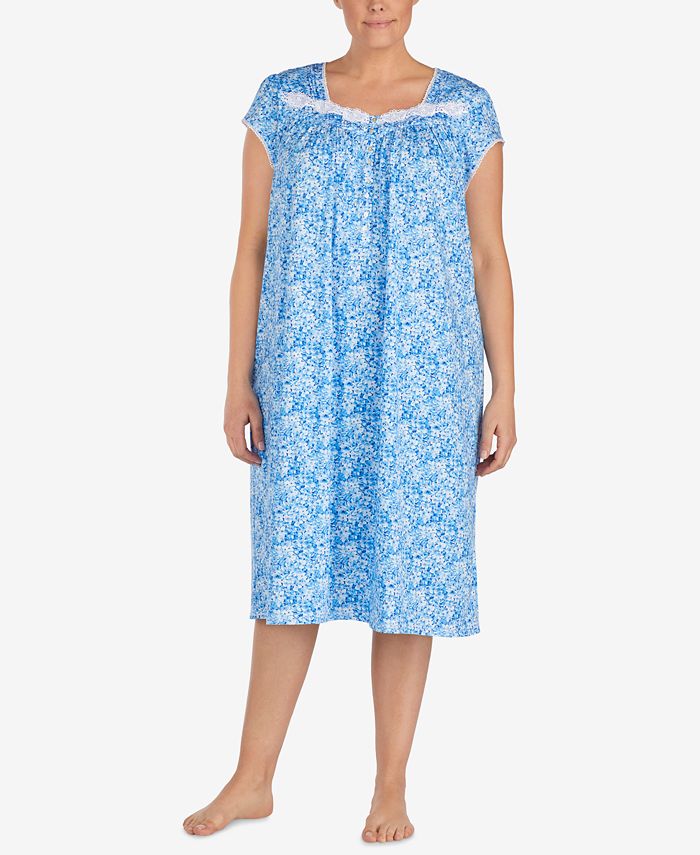 Eileen West Waltz Plus Size VeniseLace Knit Nightgown Macy's