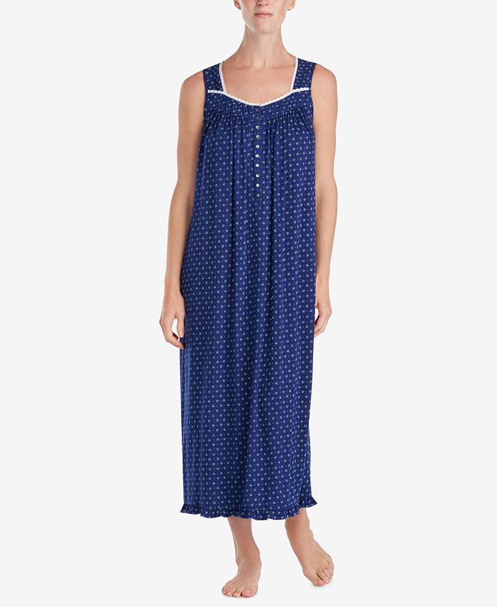 Eileen West Petite Printed Ballet Knit Nightgown - Macy's