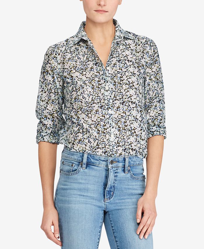Lauren Ralph Lauren Floral-Print Shirt - Macy's