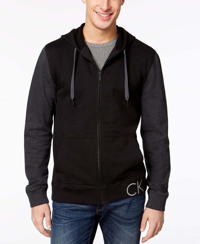 Calvin Klein Jeans Men's Colorblocked Zip-Front Sweatshirt - Macy's