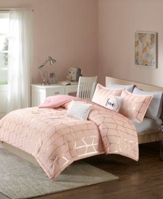 Raina Metallic 4-Pc. Comforter Set, Twin/Twin XL