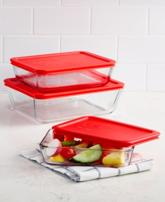 Pyrex - 6-Pc. Rectangular Storage Set