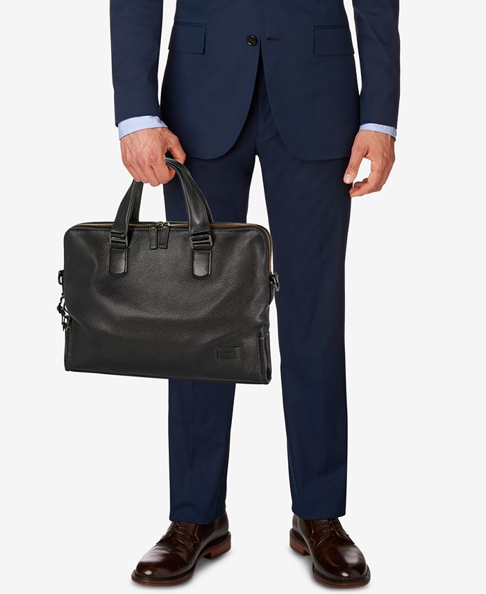 TUMI Men's Harrison Horton Double-Zip Leather Briefcase - Macy's