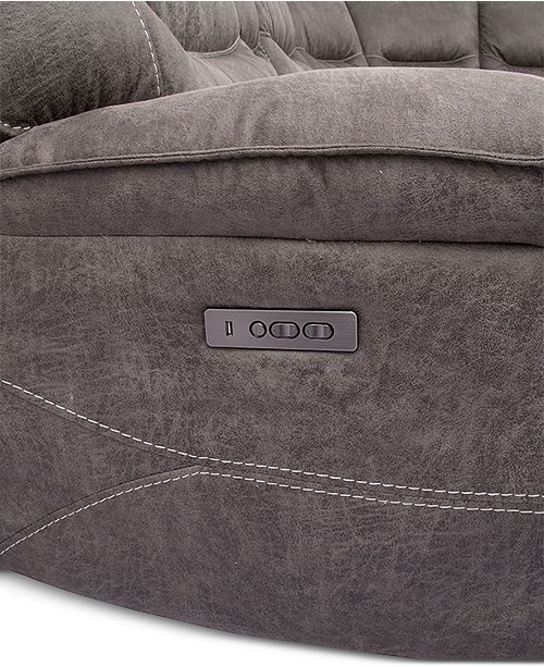 Furniture Felyx 7Pc. Fabric Sectional Sofa With 3 Power Recliners