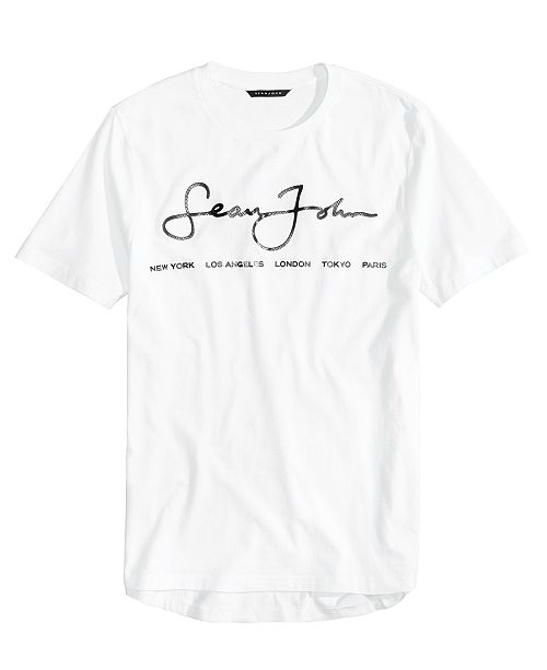 Sean John Men S Signature Script T Shirt Created For Macy S