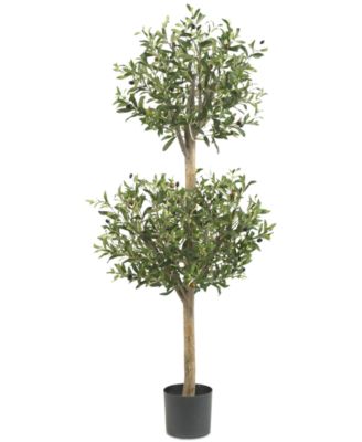 Nearly Natural - 4.5' Olive Double Topiary Tree