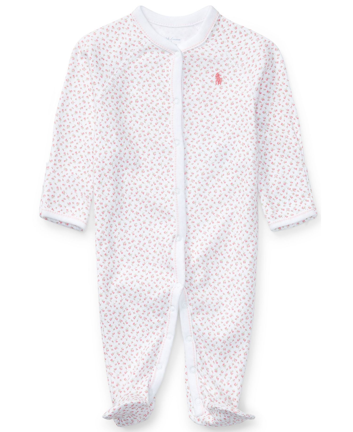 Baby Girls Floral Cotton Coverall