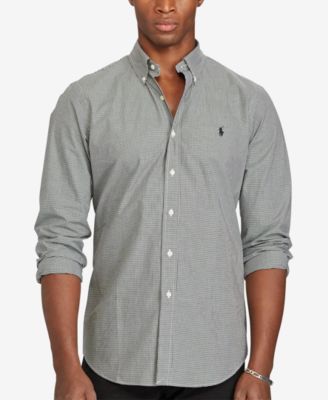 ralph lauren black slim fit shirt