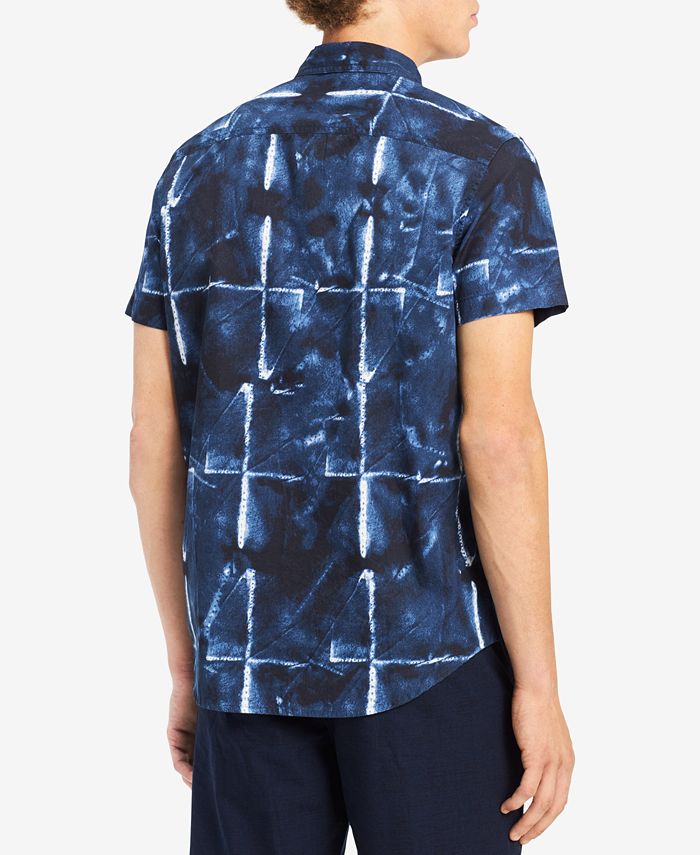 Calvin Klein Jeans Men's Abstract Grid-Print Print - Macy's