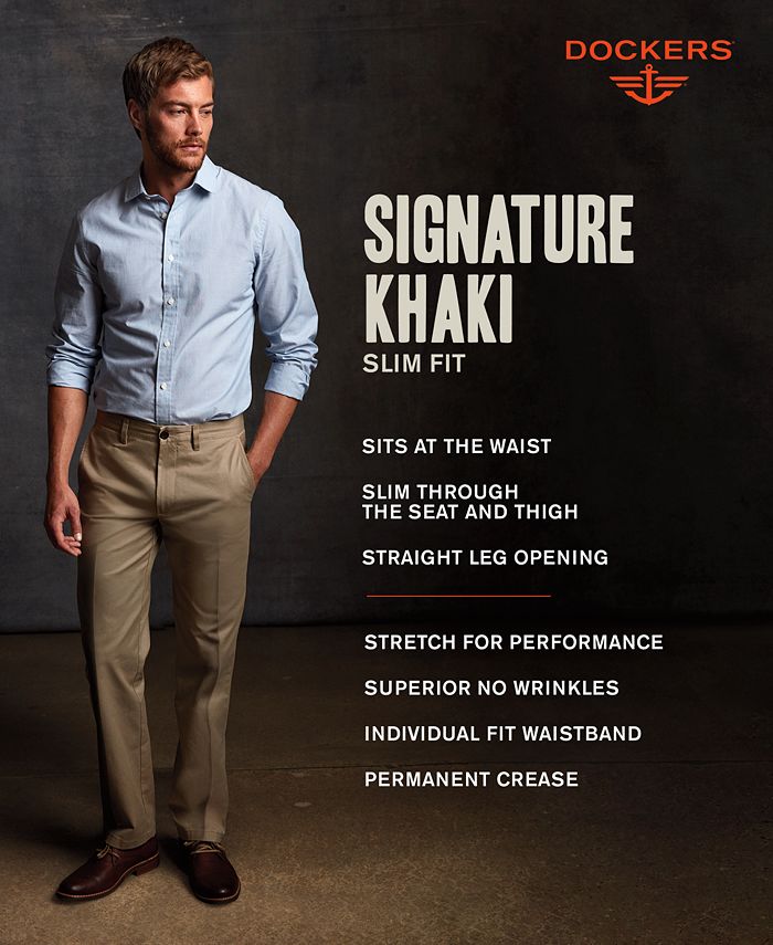 Dockers Men’s Stretch Slim Fit Signature Khaki Pants Macy's