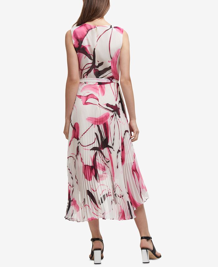 DKNY Pleated Chiffon High-Low Dress, Created for Macy's - Macy's