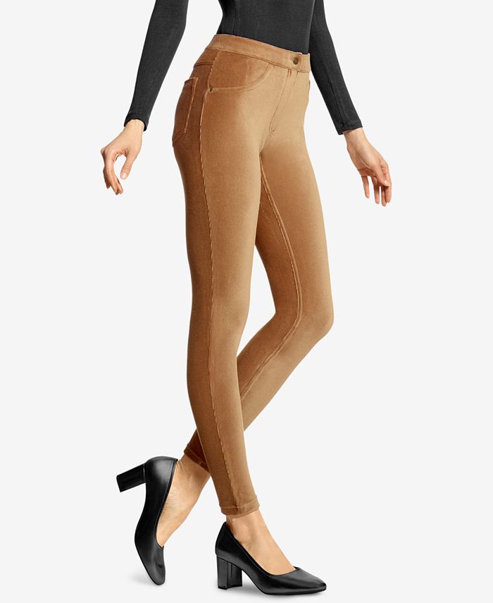 Hue Corduroy Leggings ($30) ❤ liked on Polyvore featuring pants, leggings,  whitecap grey, corduroy trouse…
