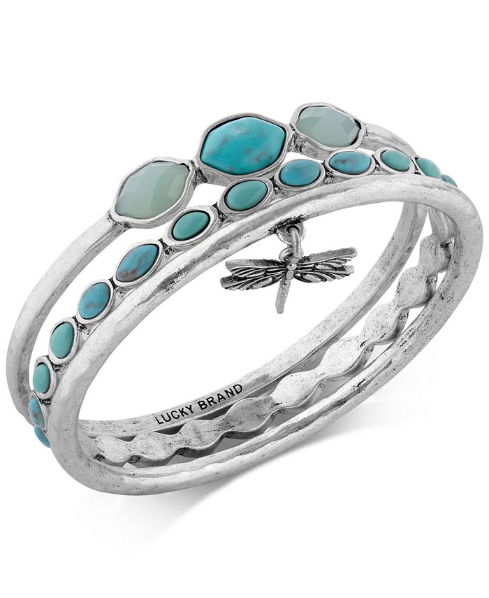 Turquoise Dragonfly Bangle Bracelets, Lucky Brand Duvet Cover Macy Silver